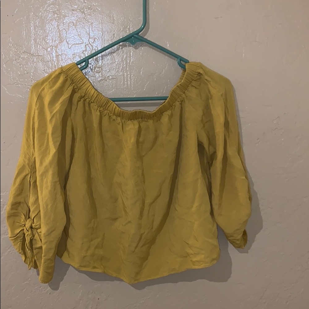 Yellow off the shoulders top